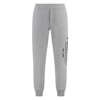 Alexander McQueen Alexander McQueen, Sweatpants, male, Gray, Size: 3XL Gray Melange Maxi Logo Sweatpants