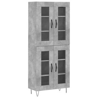 Berkfield Home Highboard Concrete Grey 69.5x34x180 cm Engineered Wood