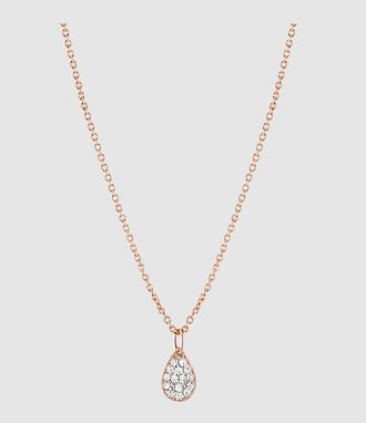 Ginette NY Collier Mini Bliss Diamants Or Rose