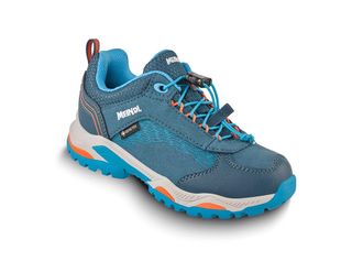 Meindl Outdoorschuh MEINDL Meindl Wisper Junior GORE-TEX, Gr. 26, bunt (petrol, orange), Mesh, Veloursleder, unifarben, Basic, Schuhe Outdoorschuh, GORE-TEX 