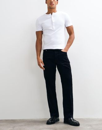 Arket Ocean pantaloni in velluto a coste dritti neri-Nero