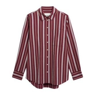 Armedangels Camicia Ampia a Righe - - Blouses & Shirts - Donna - Rosso - L