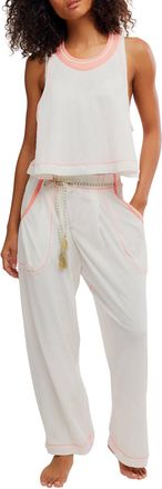 Free People Weekender Lounge Set In Ivory Combo