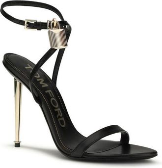 Tom Ford Padlock Pointy Naked Sandal - Black