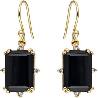 Tiramisu Gold Vermeil Over Silver Black Onyx Earring