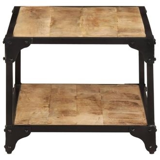 Berkfield Home Beautiful Coffee Table 90x45x35 cm Solid Rough Mango Wood in Brown | Size: 90 x 45 x 35 cm