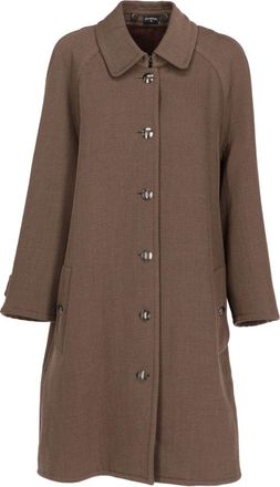 Chanel 1990 single-breasted reversible coat - women - Wool - 38 - Brown