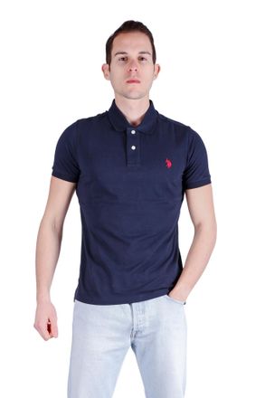 U.S.Polo Association Mens Polo Shirt King Blue Sport Casual Logo 41029, blue, 3XL