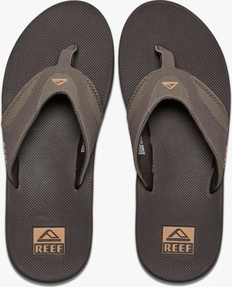 Reef Mens Reef FANNING Mens Comfort Sandals Brown/Gum - Size: 12