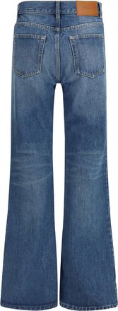 Chlo&eacute; Womens Jeans Flared Organic Cotton Denim Faded Indigo