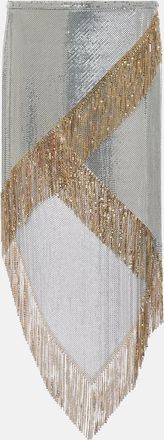 Paco Rabanne Chainmail asymmetric midi skirt