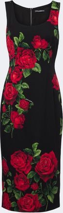 Dolce & Gabbana Floral silk-blend midi dress