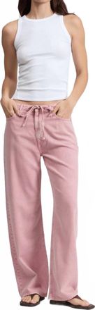 Rag & Bone Phoebe Drawstring Wide Pant In Pink