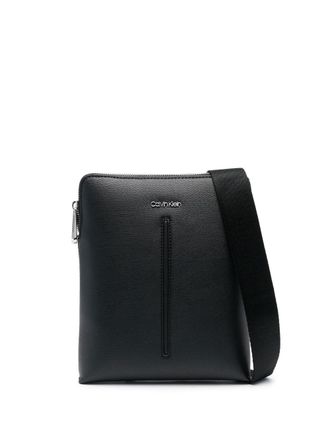 Calvin Klein Messengertas met logoplakkaat - Zwart