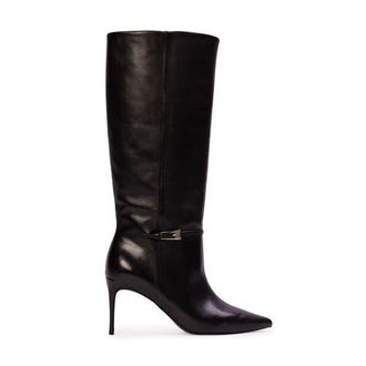 Black Suede Studio Elo 80 Leather Boot in Black Leather at Nordstrom, Size 38.5