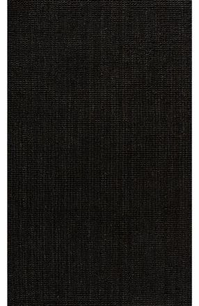 Jonathan Y Designs Pata Hand Woven Chunky Jute Area Rug in Black at Nordstrom, Size 5Ft 0In X 8Ft 0In