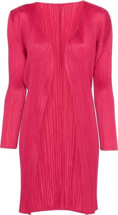 Pleats Please Issey Miyake Cardigan con pieghe - Rosa