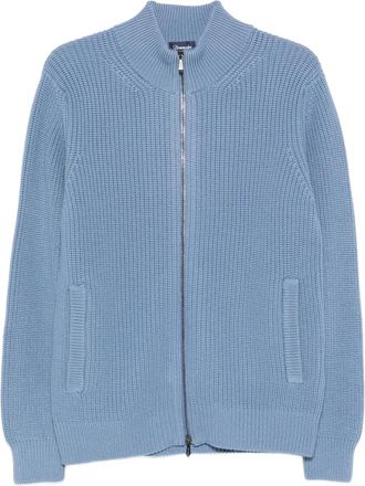 Drumohr Cardigan con zip - Blu