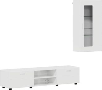 vidaXL Conjunto De Mueble De Tv Brillante Madera De Ingenier&iacute;a Vidaxl