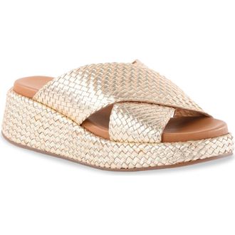 Seychelles Key West Platform Wedge Sandal in Gold at Nordstrom Rack, Size 6.5