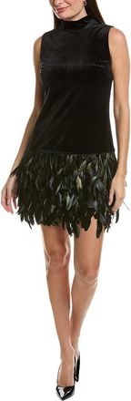 Tyler B&ouml;e Colette Feather Hem Velvet Dress