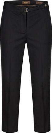 Moorer Rechte broek - Dames - Straight fit broeken - Zwart - 2XS - Katoen - Broeken