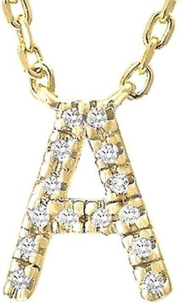 Jane Basch Vermeil Diamond Initial Necklace (A-Z)