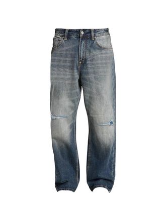 Evisu ej Pink Daikoku Ripped Jeans
