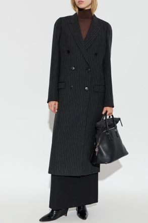 Maison Margiela Double-breasted Wool Coat, Womens, Black