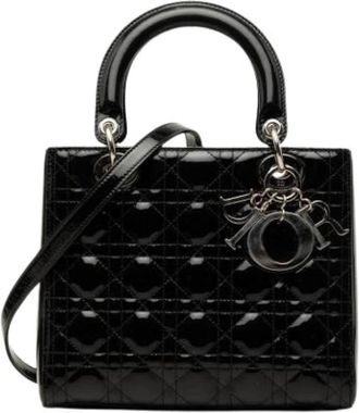 Dior Pre-owned Lady Dior Handbag - Dames - Vintage Handtas - Zwart - ONE Size - Leer - Vintage