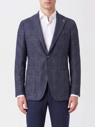 Tagliatore Blazer monopetto in lana vergine con rever e tasche a toppa
