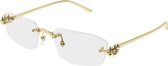 Cartier Ct 0683O Bril - Dames - Brillen - Geel - 56 MM - Accessoires