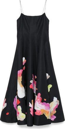 Acler Abito con stampa astratta - Nero