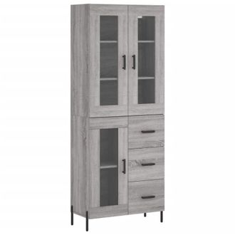 vidaXL Vidaxl - Highboard Grey Sonoma 69.5x34x180 cm Engineered Wood