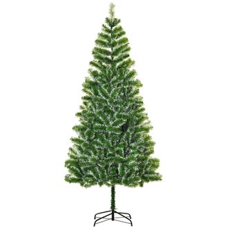 HOMCOM &Aacute;rbol De Navidad Artificial, 210 Cm De Altura Con 968 Ramas, Decoraci&oacute;n De Interior Para Las Fiestas Navide&ntilde;as, &Oslash;100 X 210 Cm, Verde