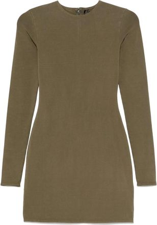 Entire studios Military Cotton Spandex LS Mini Jurk - Dames - Korte kleedjes - Groen - M - Spandex - Kleedjes