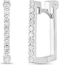 Roberto Coin White Gold Diamond Square Hoop Earrings - 002061AWERX0
