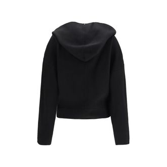 Max Mara Womens Black Wool Oves Aries Full-Length Jacket Clothing