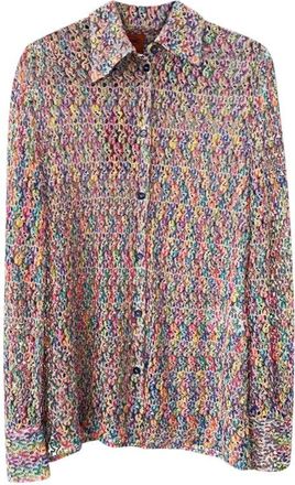 Missoni multicoloured crochet-knit shirt Size XS
