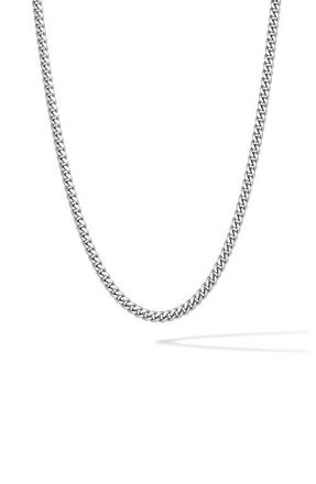 Vincero Onyx Chain Necklace in Silver at Nordstrom, Size 22