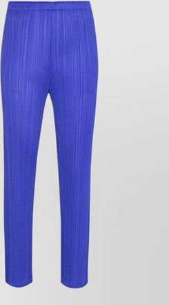Pleats Please Issey Miyake textured ankle length tailored pants