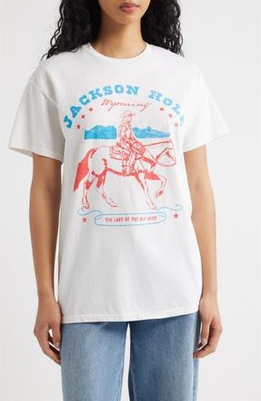 Junk Food Jackson Hole Wyoming Graphic Cotton T-Shirt in White at Nordstrom, Size X-Small