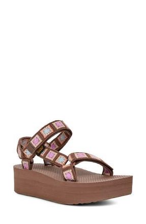 Teva Universal Crochet Flatform Sandal in Unwind at Nordstrom Rack, Size 10