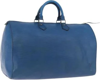 Louis Vuitton Vintage, unisex, Blauw, ONE Size, Leer, Pre-owned Speedy 40 Hand Bag