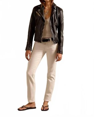 Free People Oracle Low Rise Slim Straight Jeans In Optic White