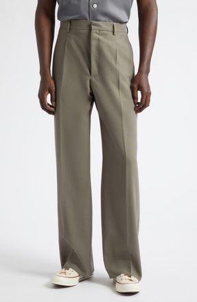 Second/Layer Tio Wool Wide Leg Pants in Mushroom at Nordstrom, Size 52