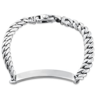 Pompeii3 Mens Cuffed Link 14k Gold (49gram) or Platinum (79gram) 8-10mm Bracelet 8.5