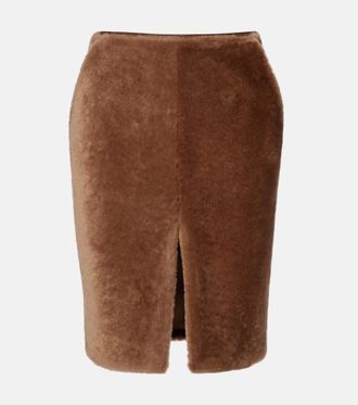 Saint Laurent Falda tubo de borrego