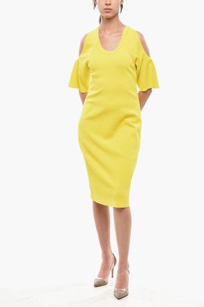 Stella McCartney Vestito Strong Silhouette con Maniche Cold Off Shoulder Stella McCartney