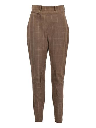 Herm&egrave;s Geruite broek - Bruin